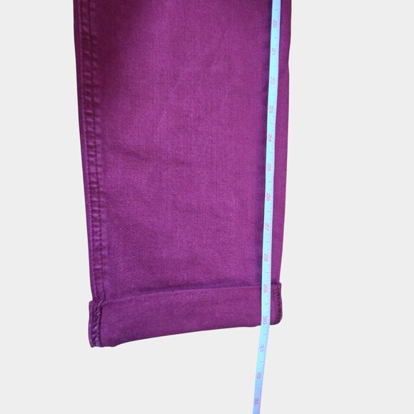 Judy Blue Garment Dyed Boyfriend Double Cuff Overalls M Maroon Streetwear NWT - Picture 12 of 15